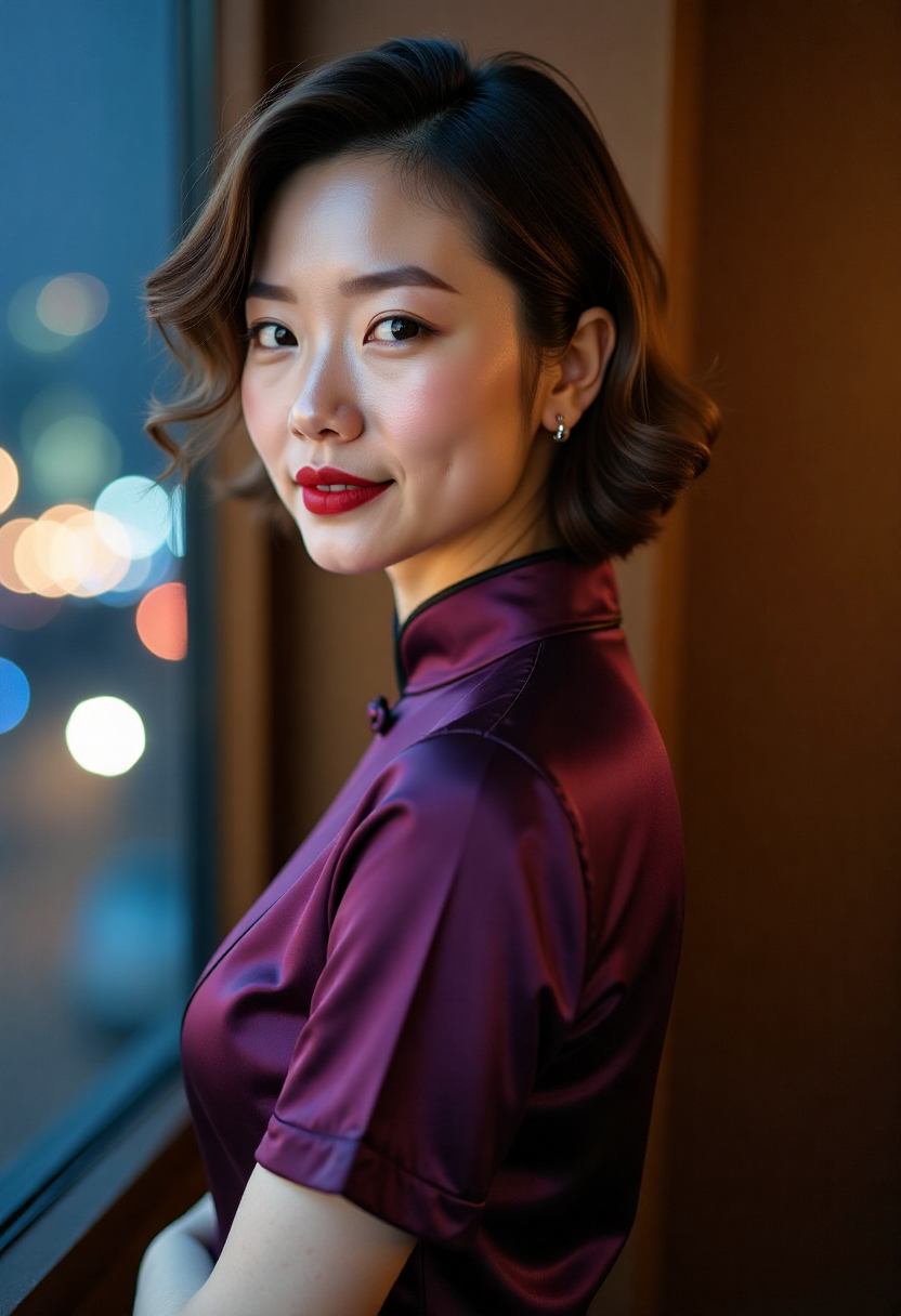 窗边的圣诞树海报